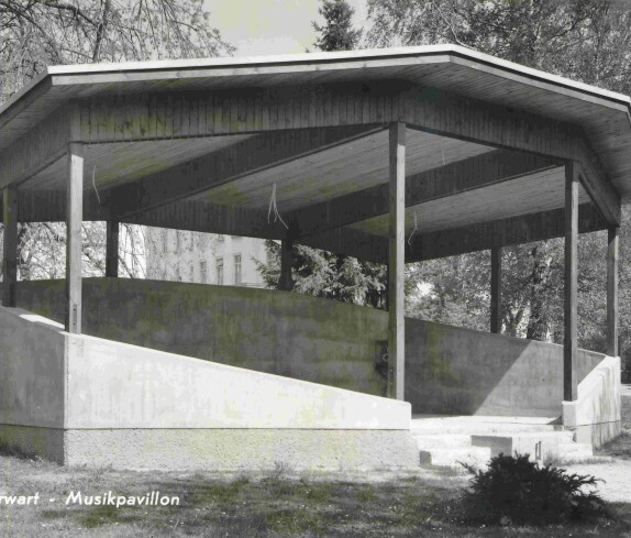 Ansichtskarte: Musikpavillon - im Stadtpark