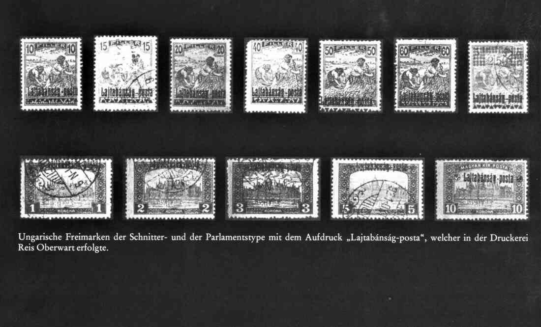 "Freischärlerstaat" Leithabanat (Lajtabánság ung. oder Leitha-Banschaft): Briefmarken