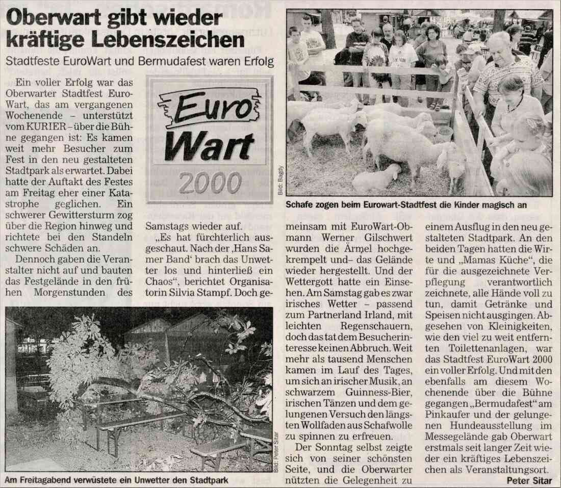 EuroWart 2000: Artikel von Peter Sitar im Kurier