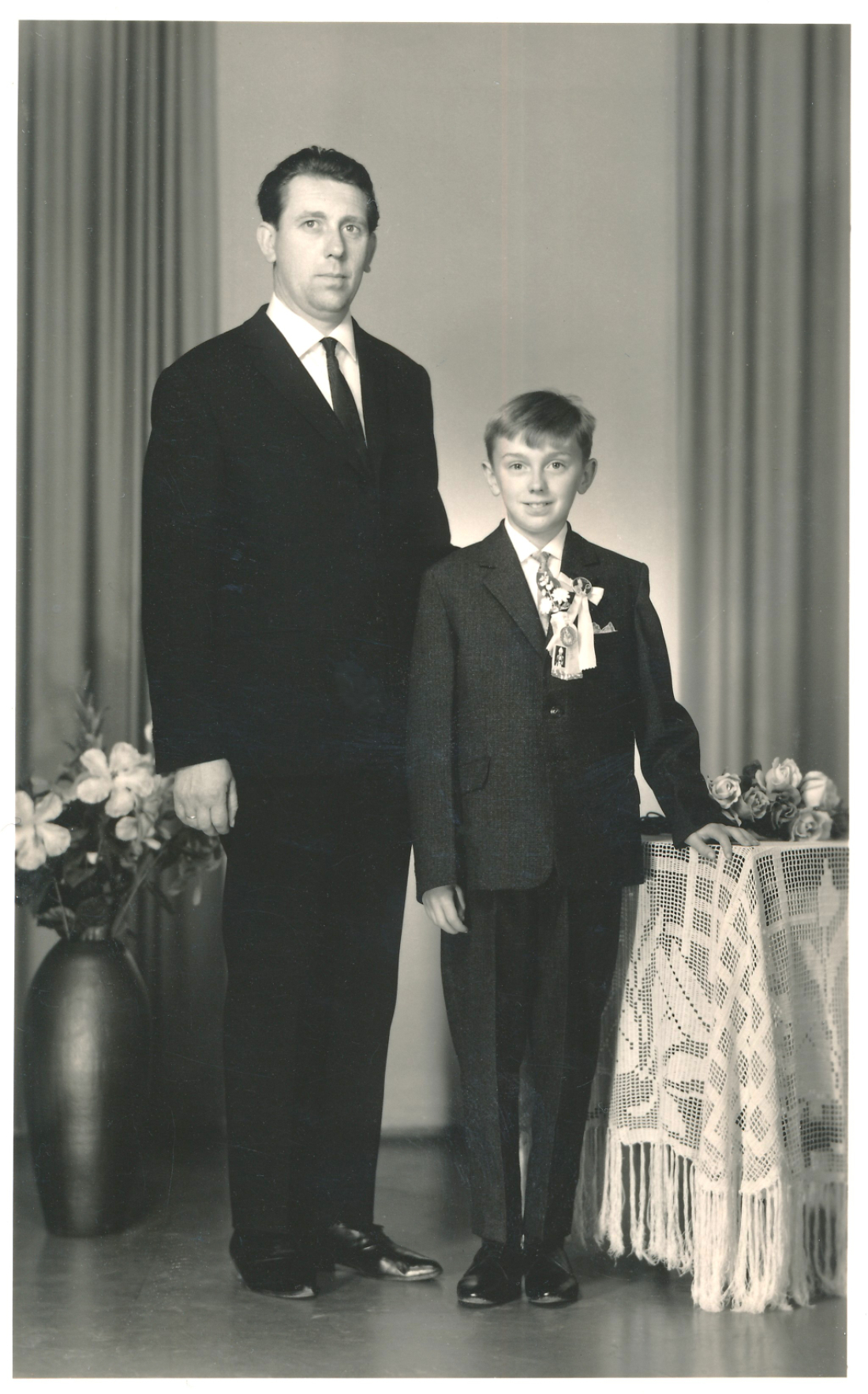 Firmung Ludwig Weinhofer mit Paten Josef Weinhofer