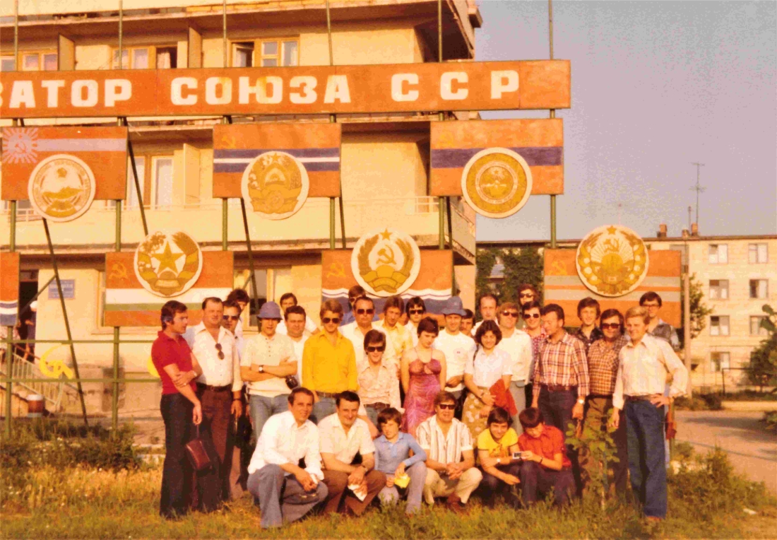 Stadtkapelle: Gruppenfoto im Zuge der Konzertreise nach Kischinow (Moldawien/UdSSR)