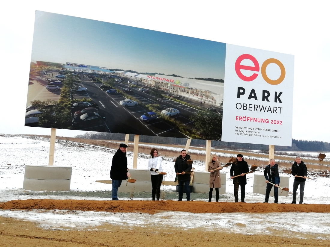 Spatenstich EO Park am 18. Jänner 2021