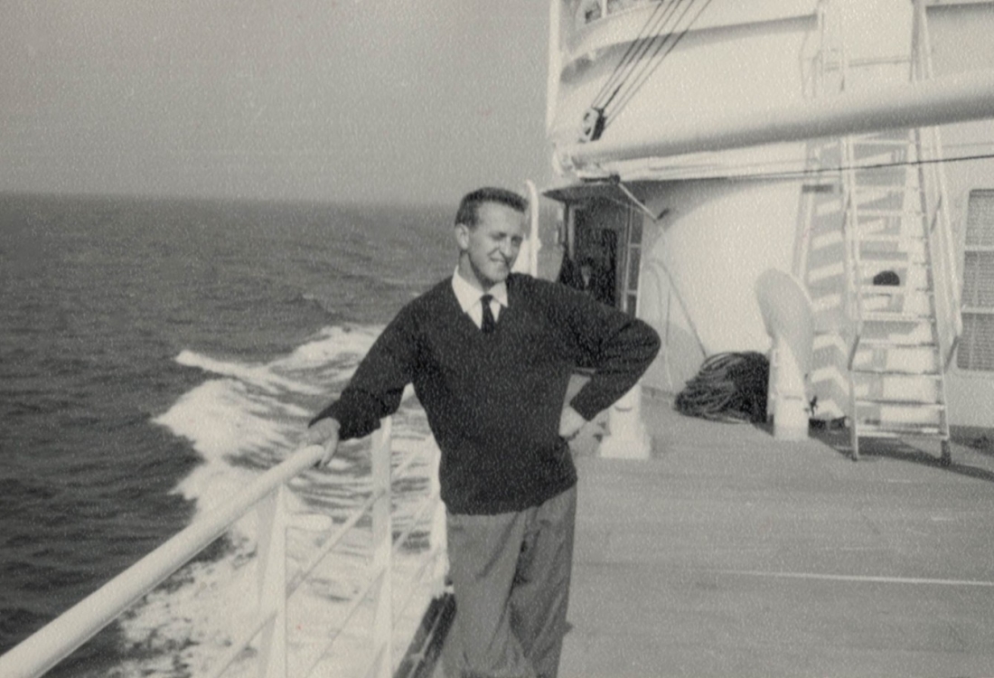 Gerhard Schönfeldinger unterwegs mit dem Schiff nach Kairo