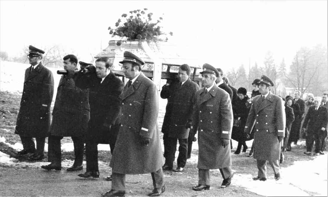 Gendarmerie: Begräbnis von Rev. Insp. Josef Lehner (*1919 / +1971) - röm. kath.