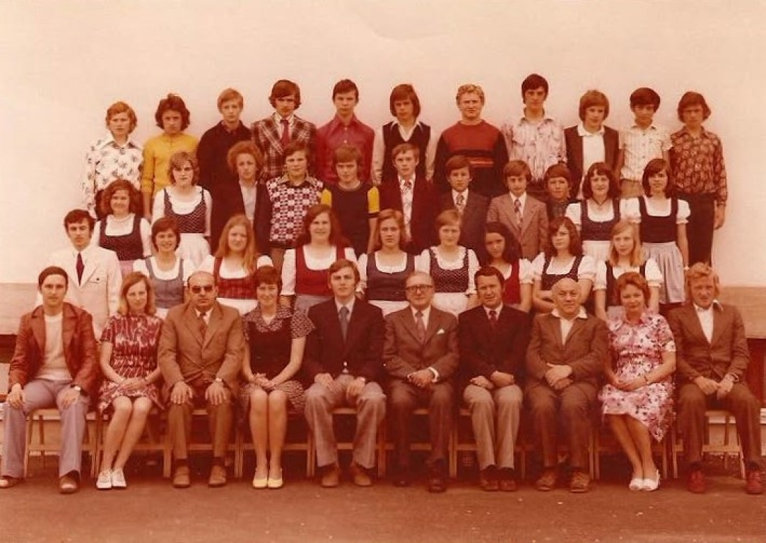 Abschlussklasse der Hauptschule im Jahr 1974
