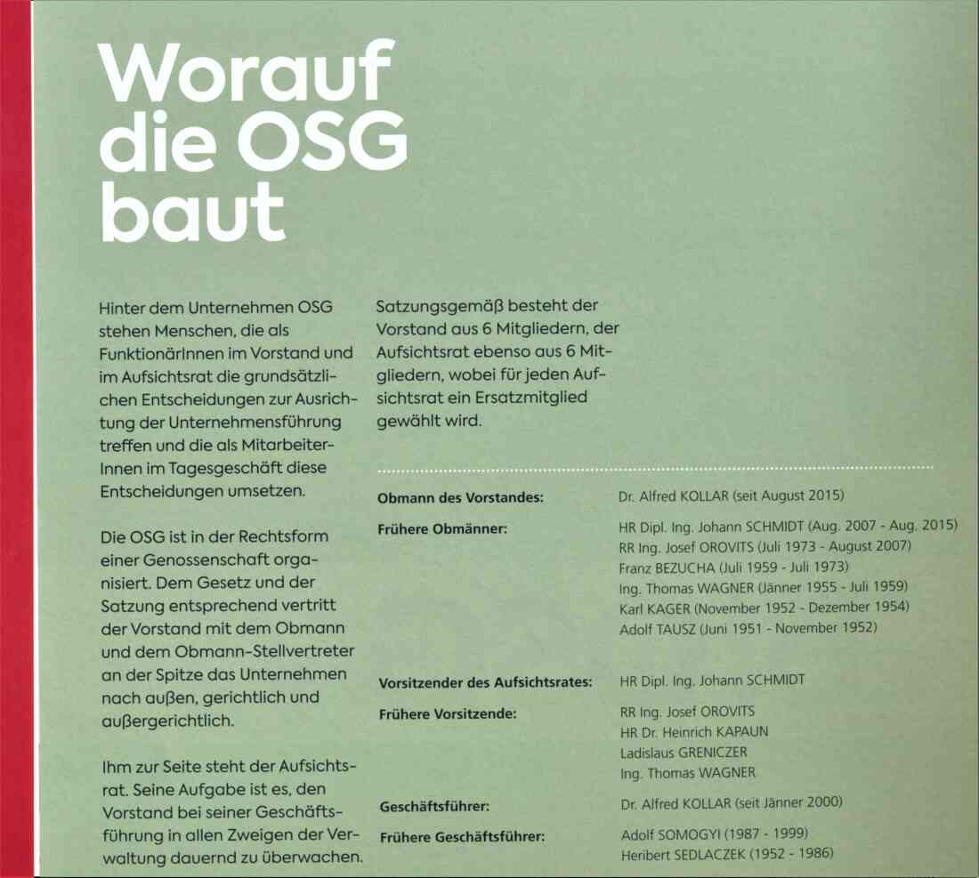"Worauf die OSG baut"