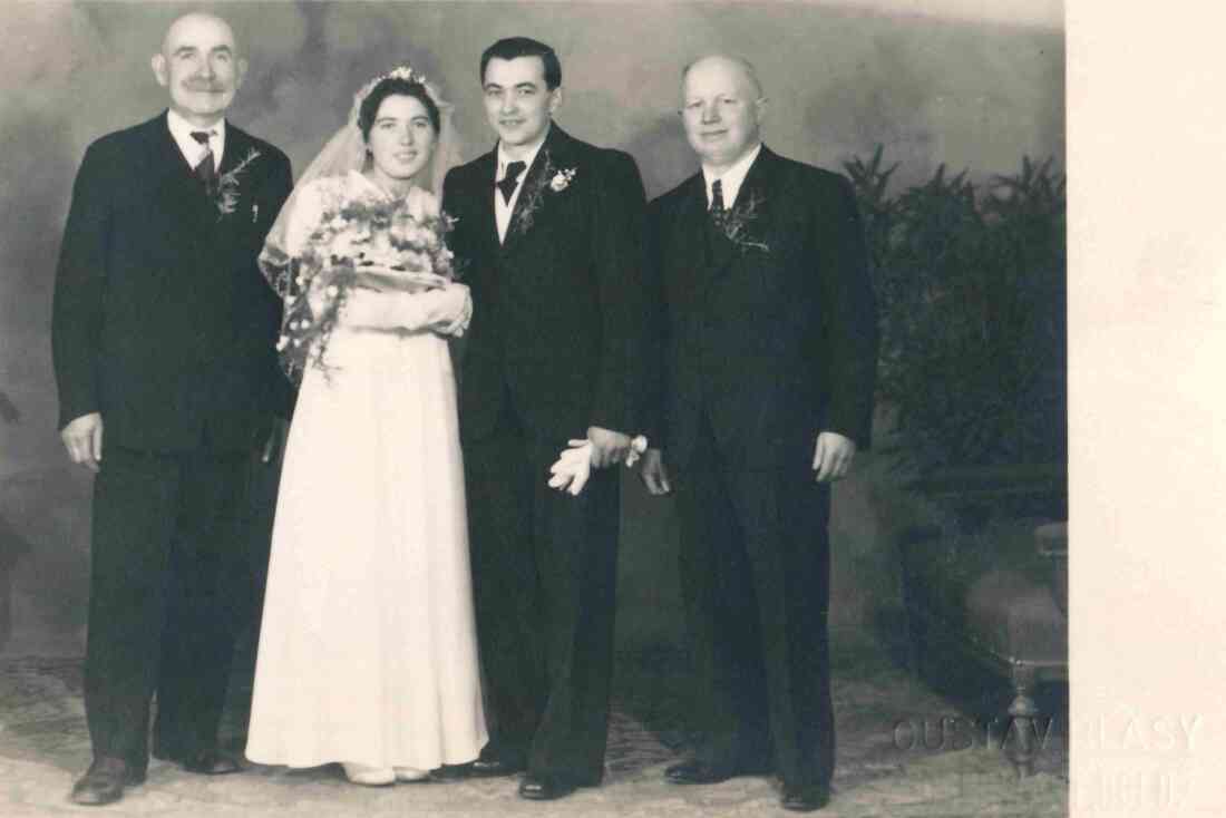 Hochzeit Alexander Szabo (*1922/+1972) und Ida Böcskör (*1927/+2022) - Krismanits