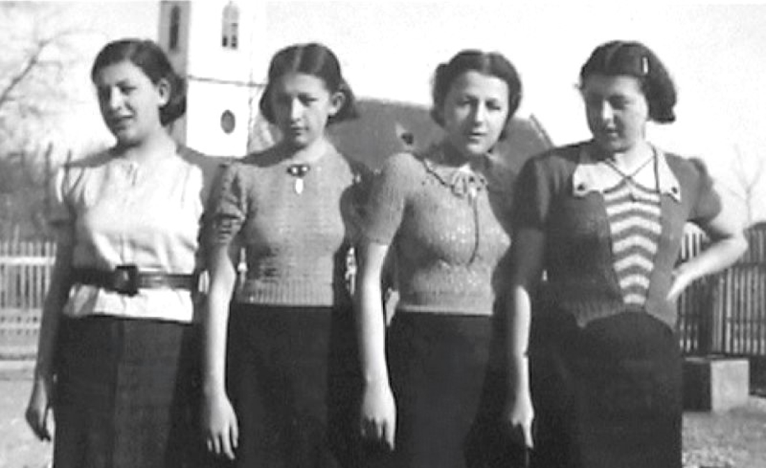 Jüdische Gemeinde: Vier Töchter von Samuel Schein -  Olga (*1918), Edith (*1923), Magdalena (*1921) und Bertha (*1916)