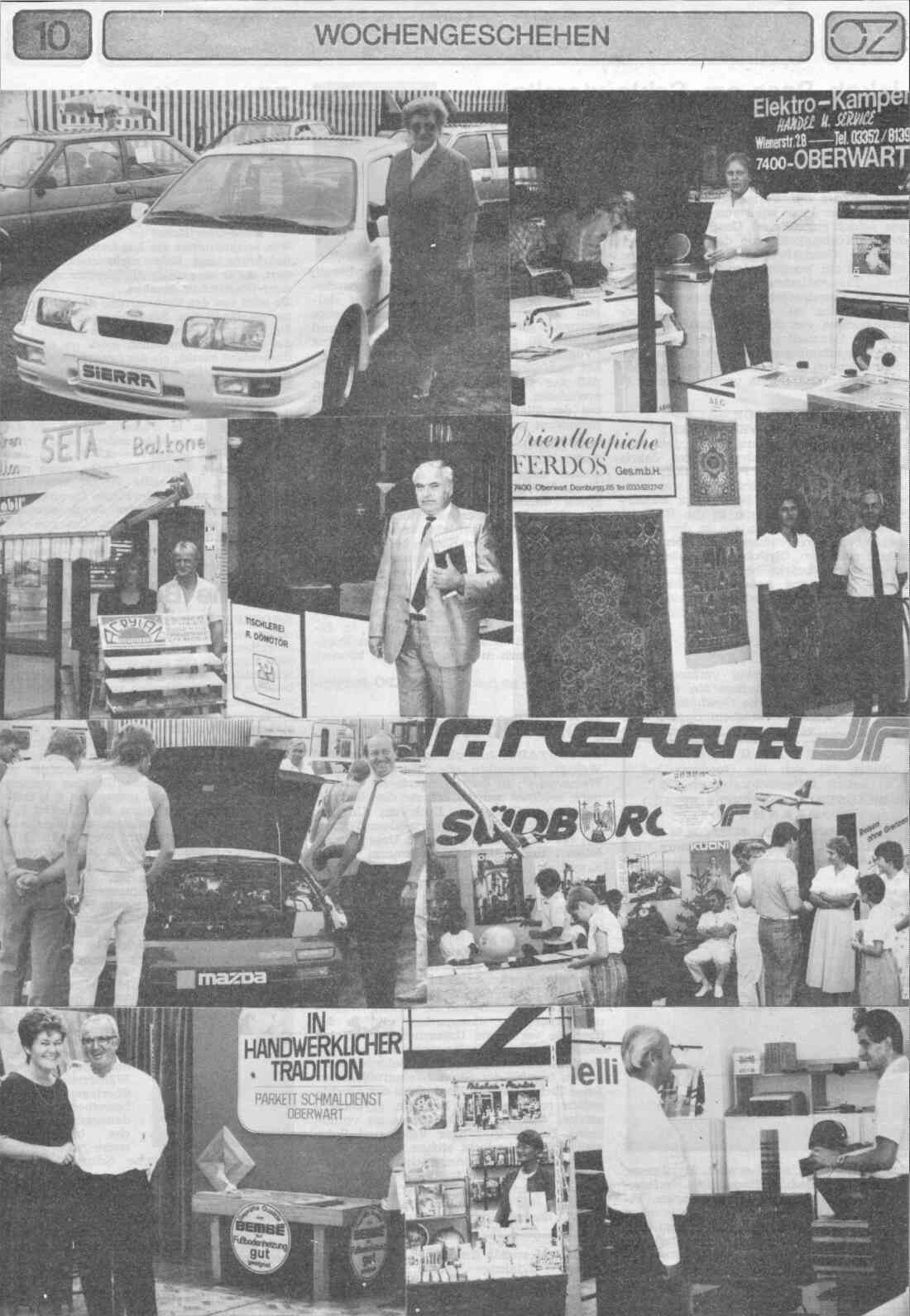 Bildseite in der OZ anlässlich der Inform 1986