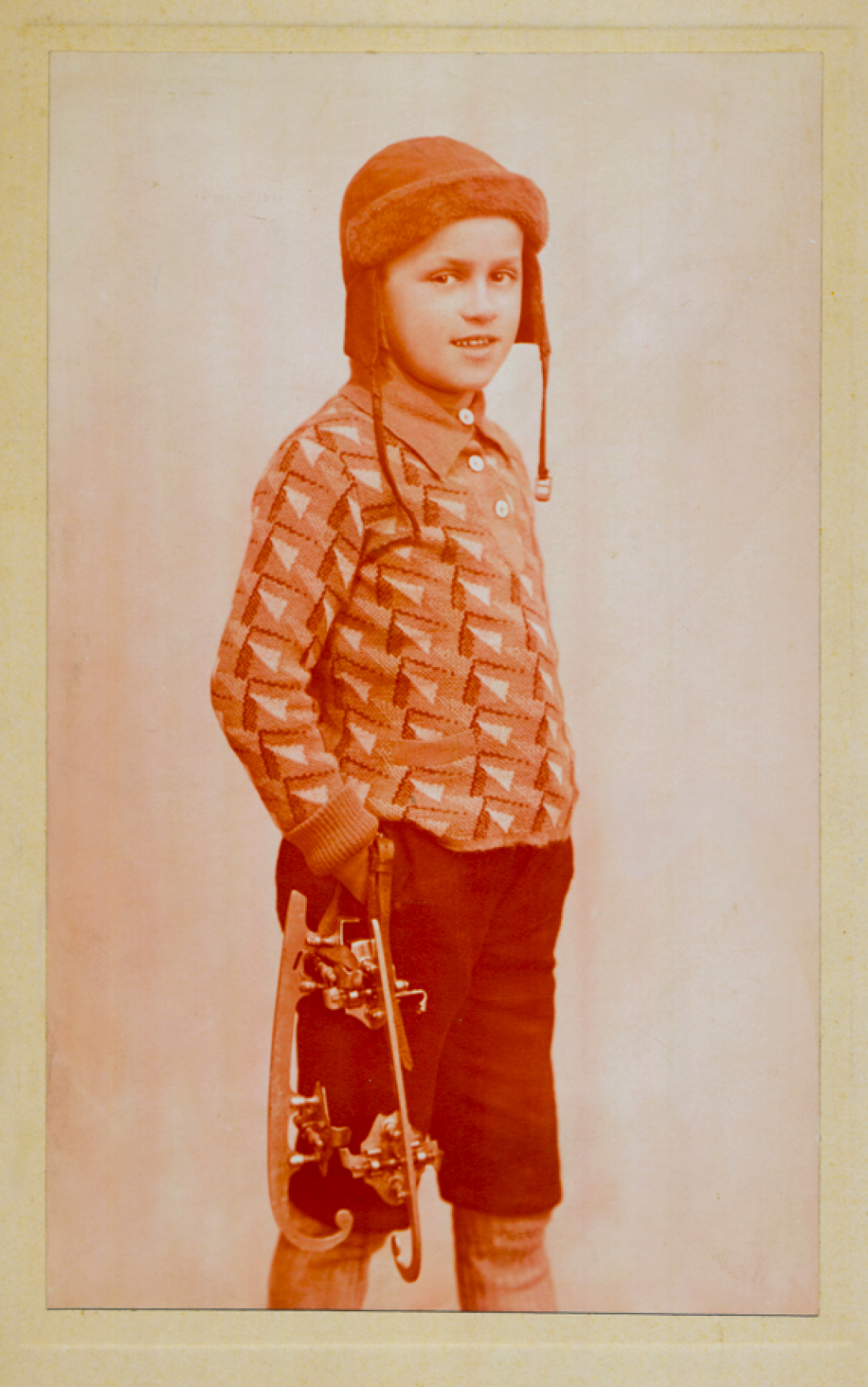 Rudolf Schober (*1922/+2005): Bereit zum Eislaufen