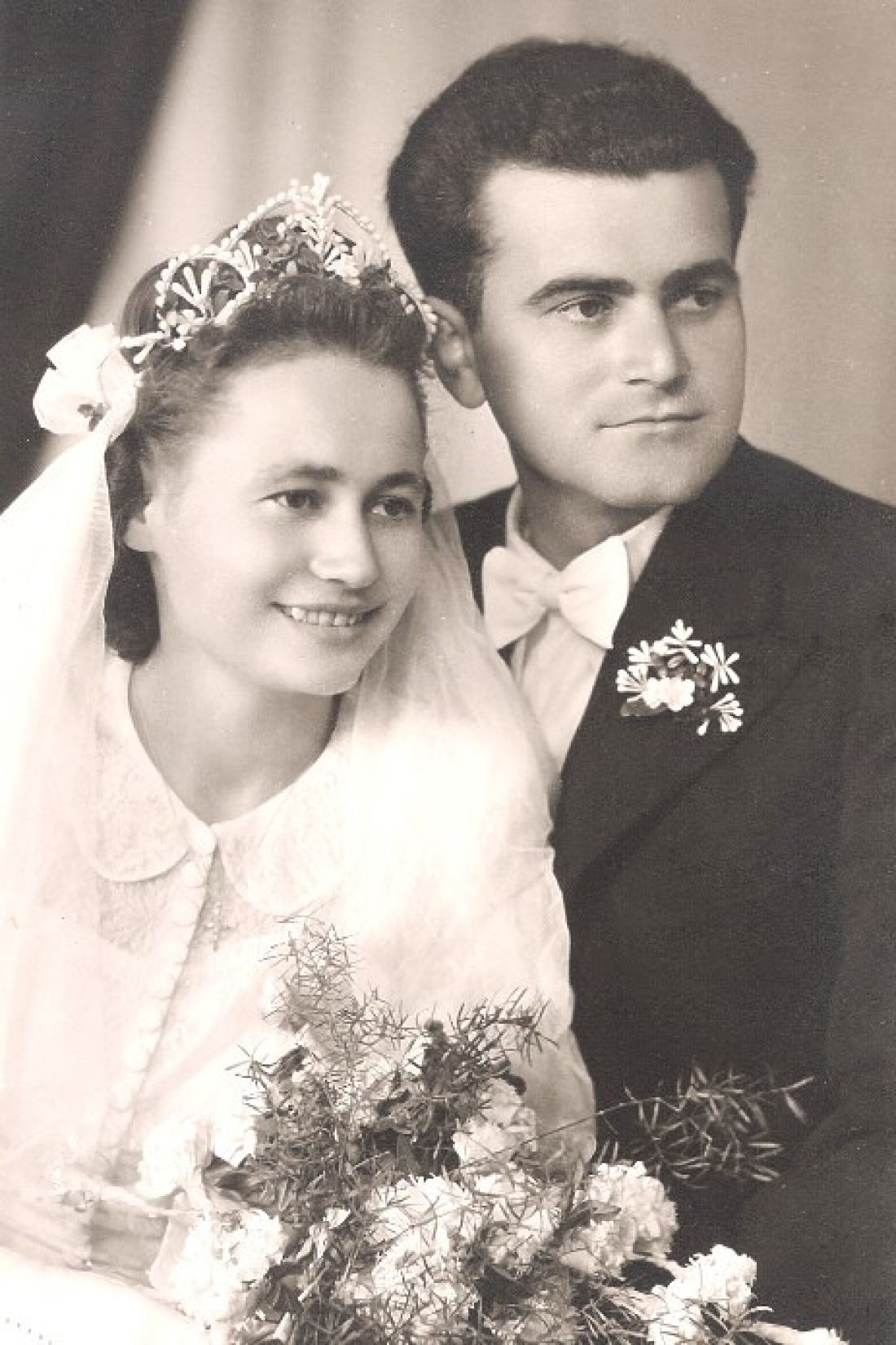 Das Hochzeitspaar Hermann Granich (*1923/+2016) und Ida Willisits (1929/+2016)