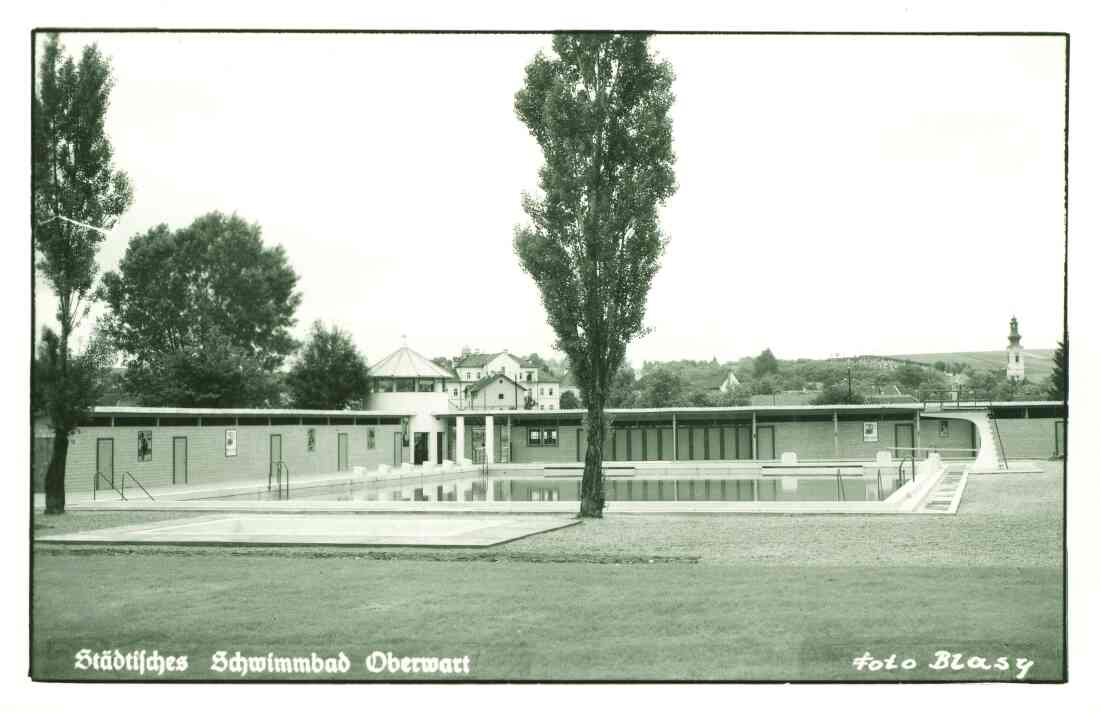 Ansichtskarte: Städtisches Schwimmbad - Freibad (Badgasse 6)