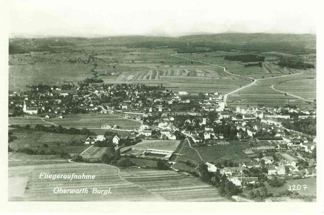 Ansichtskarte: Fliegeraufnahme Oberwarth Bgld. (Luftbild)