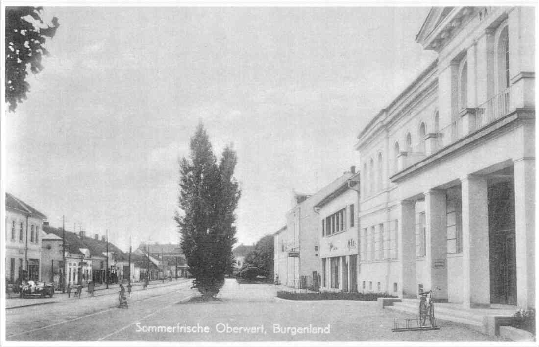 Ansichtskarte: Hauptplatz gegen NW "Sommerfrische Oberwart"
