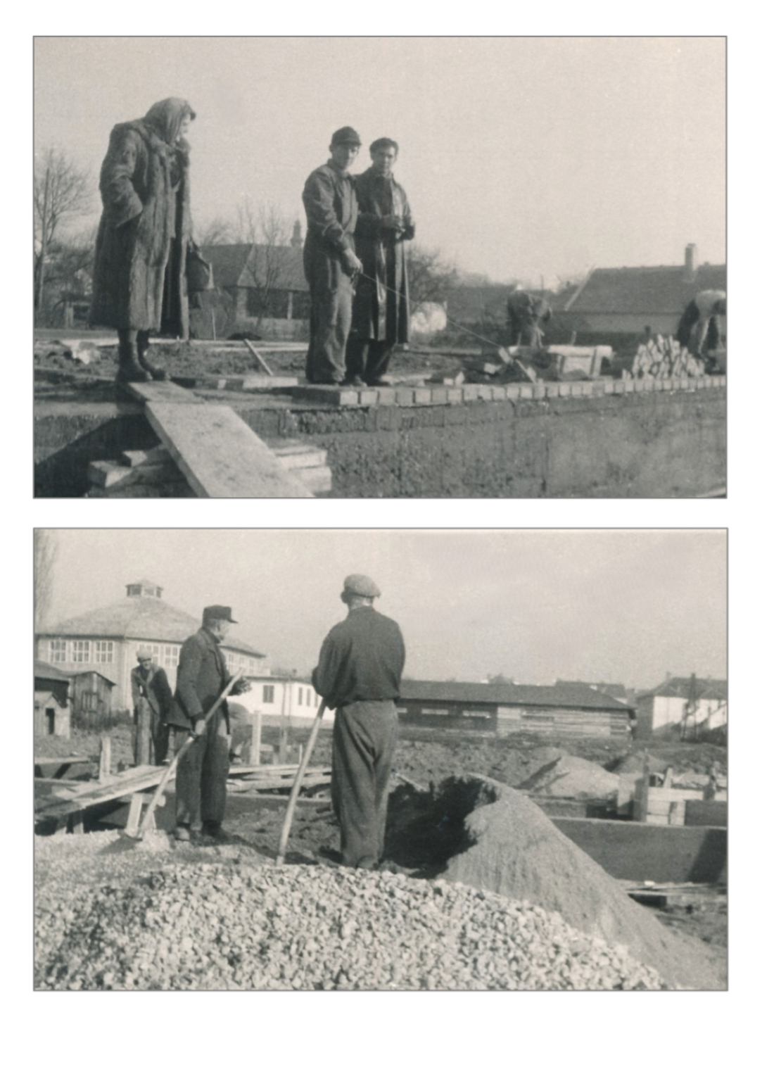 Frauenberufsschule - HBLA: erste Arbeiten an der Grundfeste für für das damals neue, zentralen Gebäude (Badgasse 5)