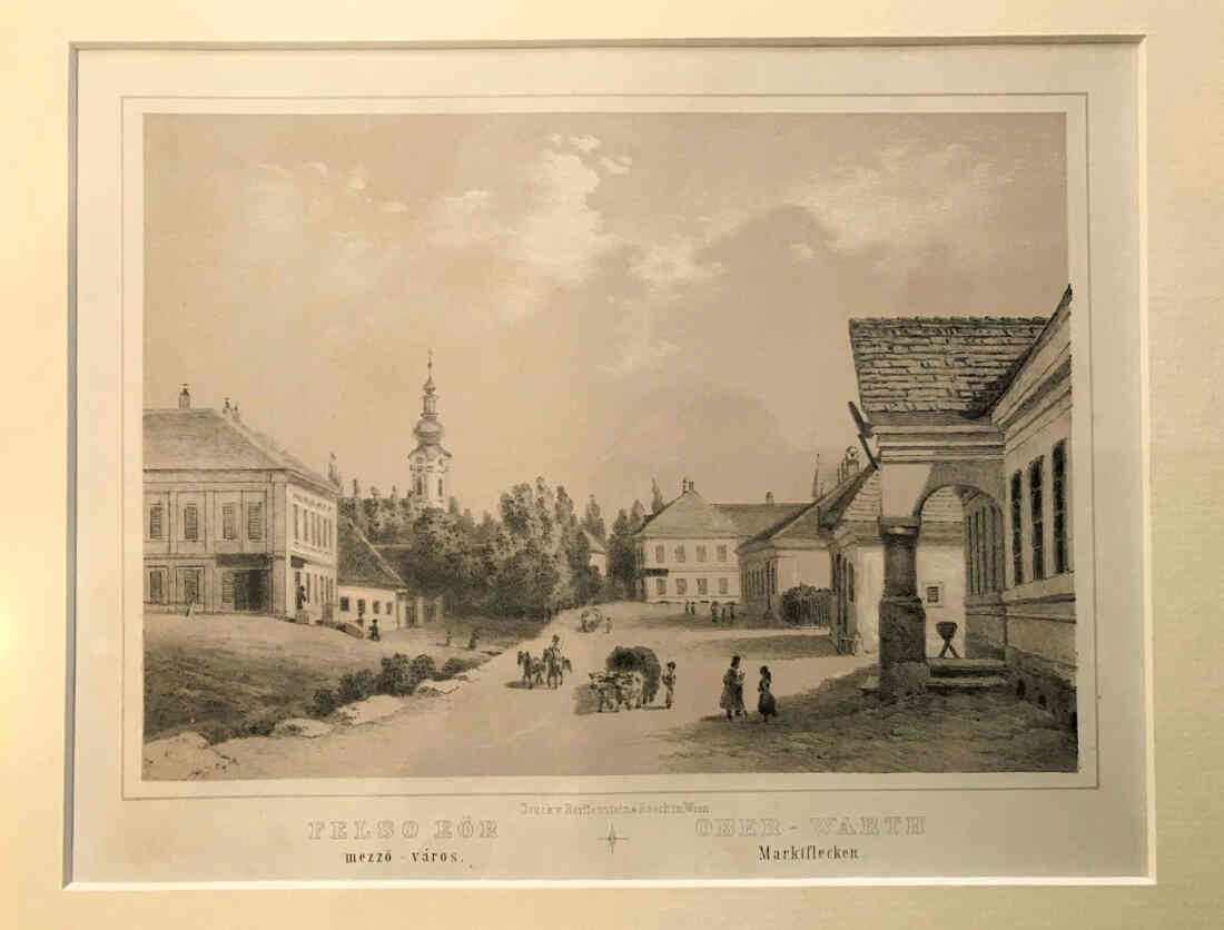 Ansichtskarte: "OBER-WART / Marktflecken" Hauptplatz