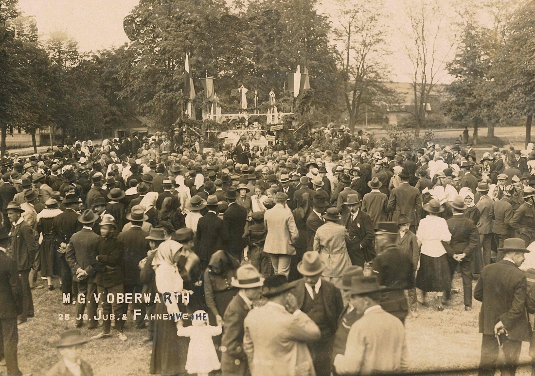 27. Mai 1923: 25 Jahre Oberwarter Männergesangverein (MGV) "Sängerfest und Fahnenweihe"