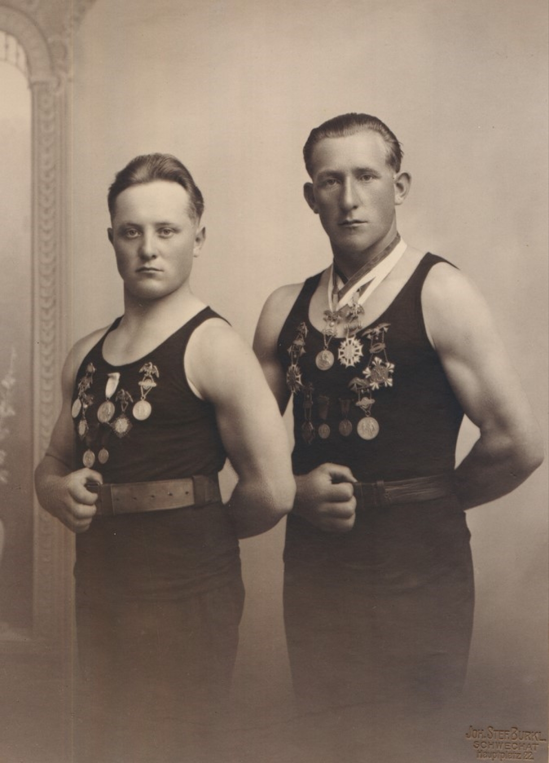 Ludwig Kantor (*1902/+1965) als Mitglied des Schwechater Arbeiter-Athletenklubs