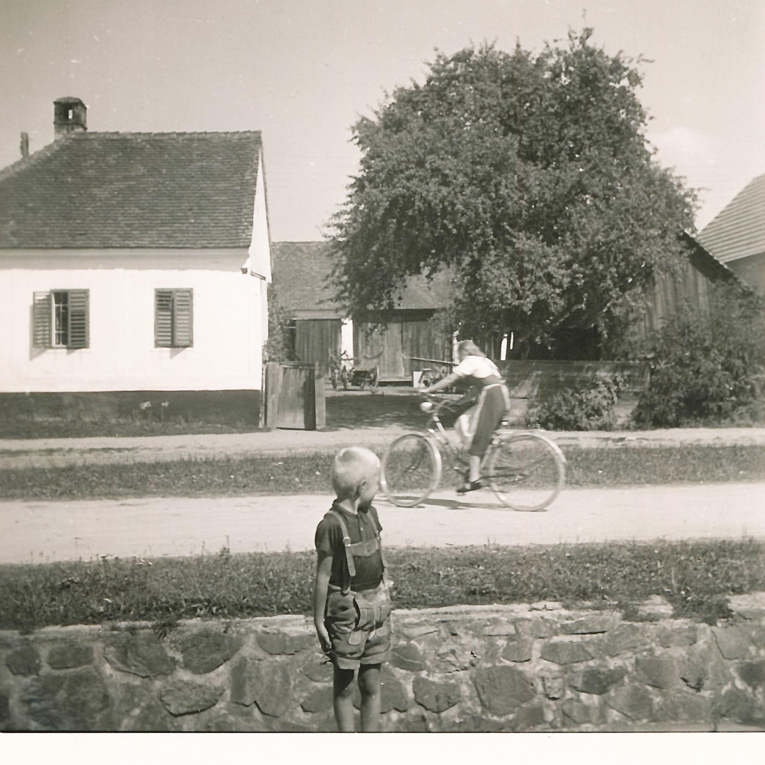 Ludwig Benkö in der rechten Bachgasse / im Hintergrund das Haus Kollar (Linke Bachgasse 50)