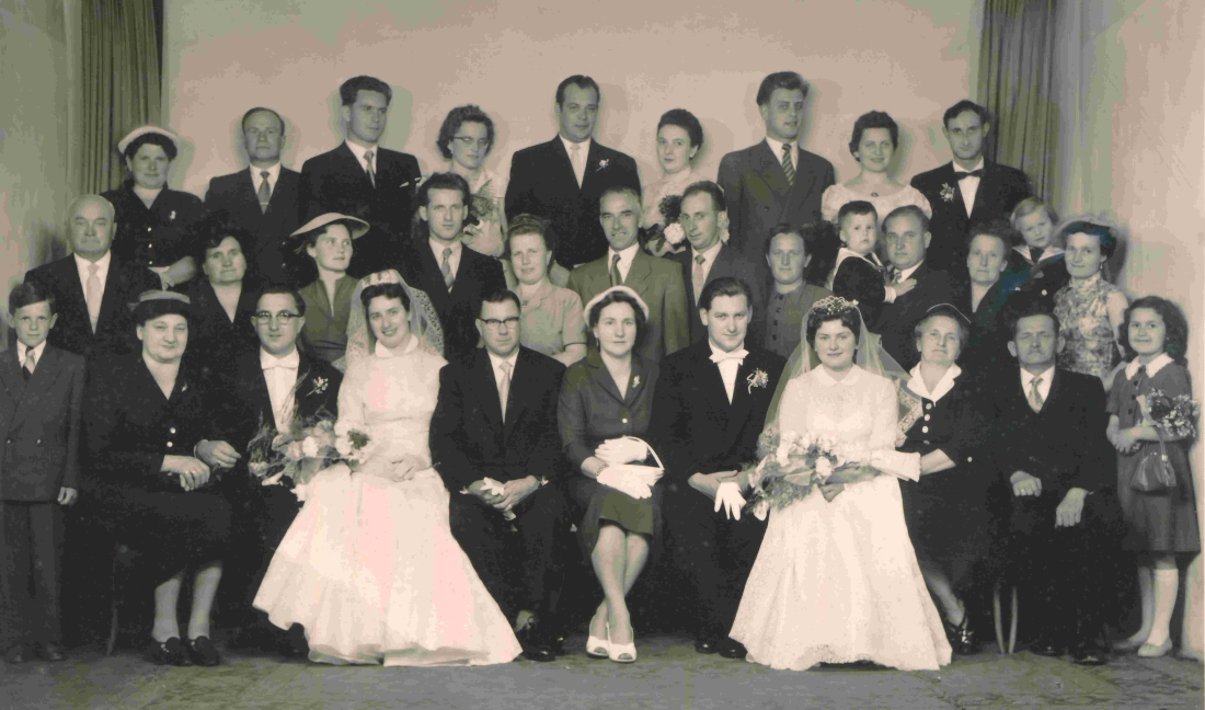 Doppelhochzeit Franz Grabner und Maria Goger sowie Alfred Goger und Hedwig Jürschick