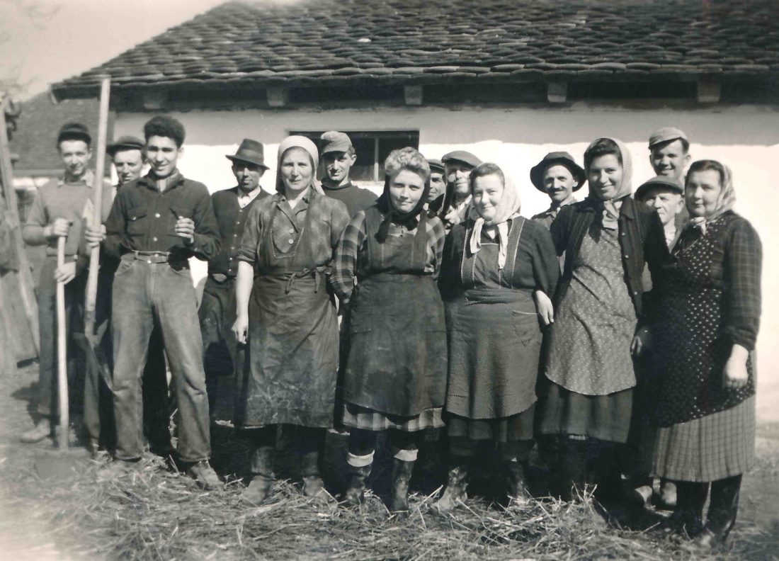 Nachbarschaftshilfe: das Haus Ludwig Merth, Johann Strausgasse 39 wird gebaut