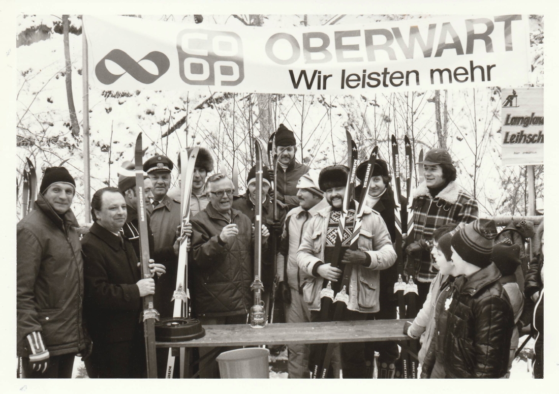 KGM/Konsum/COOP: Sponsor bei der Eröffnung der Langlaufloipe in Willersdorf - Huber/Kogler/Fürst/Zechmann/Pertl/Kery/Fleck/Kurz/Prutsch/Hodits/Pieler/Maurer