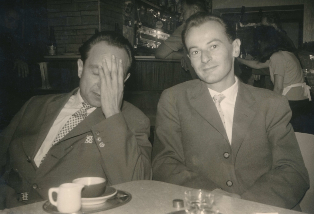 Kaffeehaustratsch: Reg. Rat bei Gericht "Hannes" Johann Wiener (*1927/+1984), Gastwirt und Hotelier Alexander Freislinger (*1934/+1974)