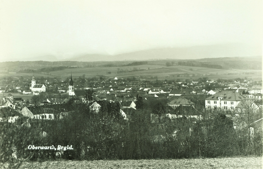 Ansichtskarte: Blick auf das Zentrum und das Obertrum gegen Westen