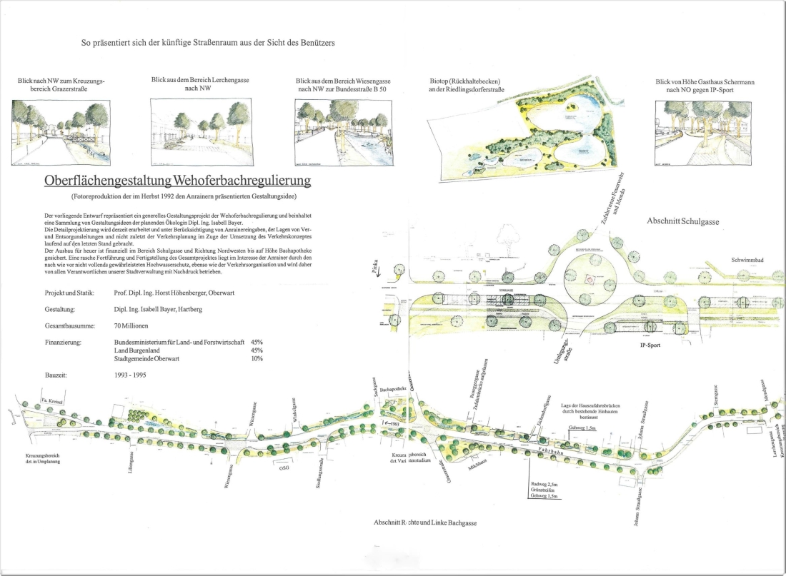 Oberflächengestaltung Wehoferbachregulierung: Informationsblatt für die BürgerInnen