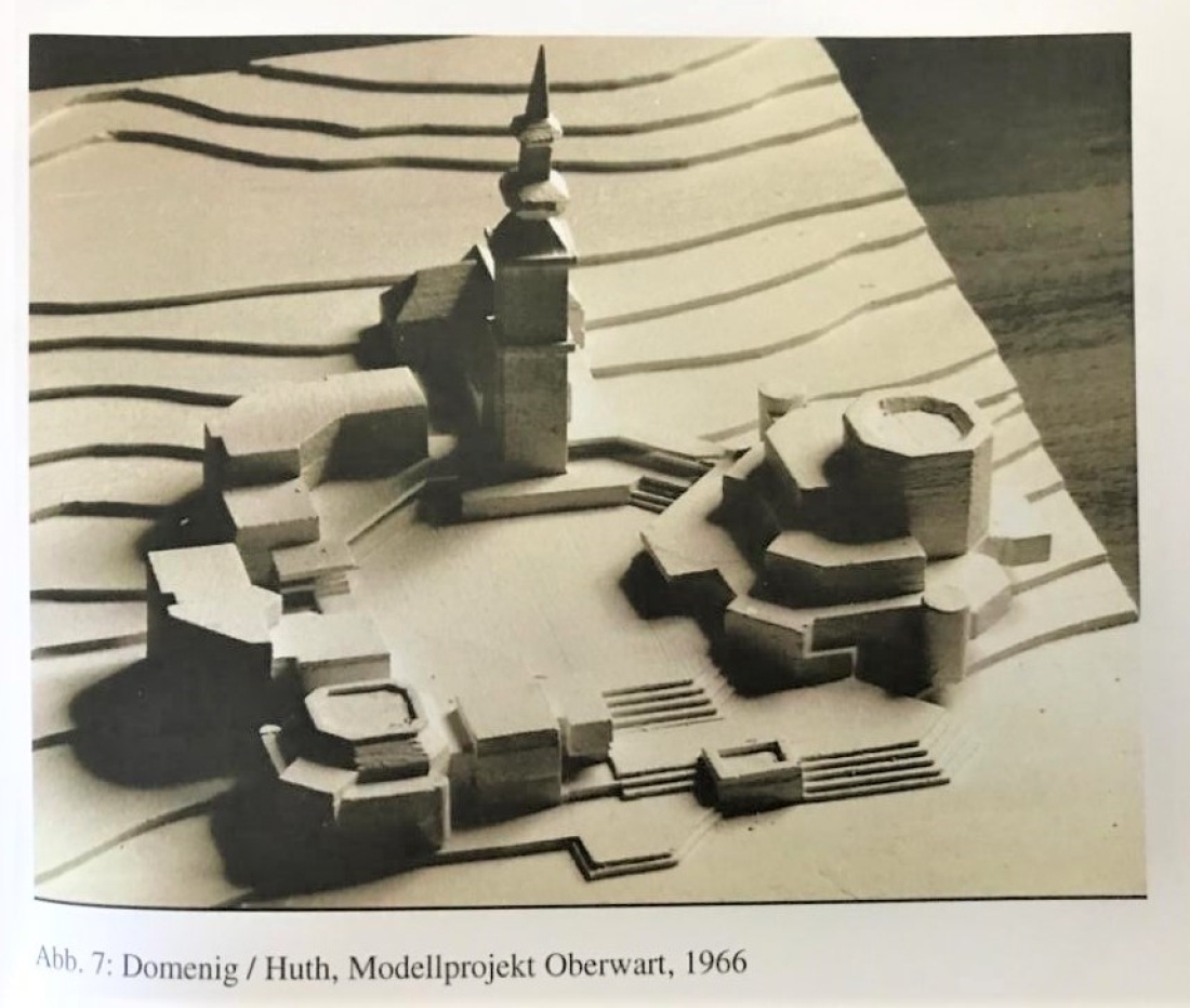 Bau der neuen röm. kath. Osterkirche - Architektenwettbewerb: Modell zur Einreichung Domenig/Huth (Siegerprojekt)