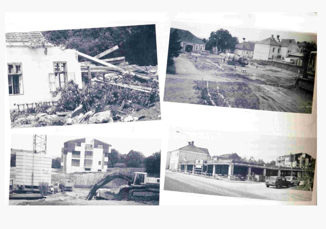 Abriss des röm. kath. Pfarrheims und Bau der ALAG-Passage (Kauf &Park - heute Helvetia-Passage) - Steinamangererstraße 9