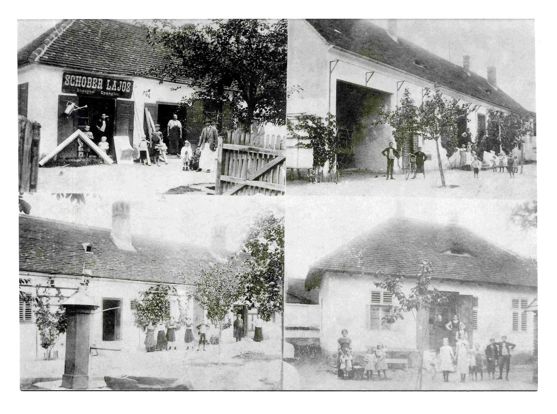 Die Gebäude am Grundstück Lajos / Ludwig Schober OW 142 / Steinamangererstraße 1 und Schlainingerstraße 2+4