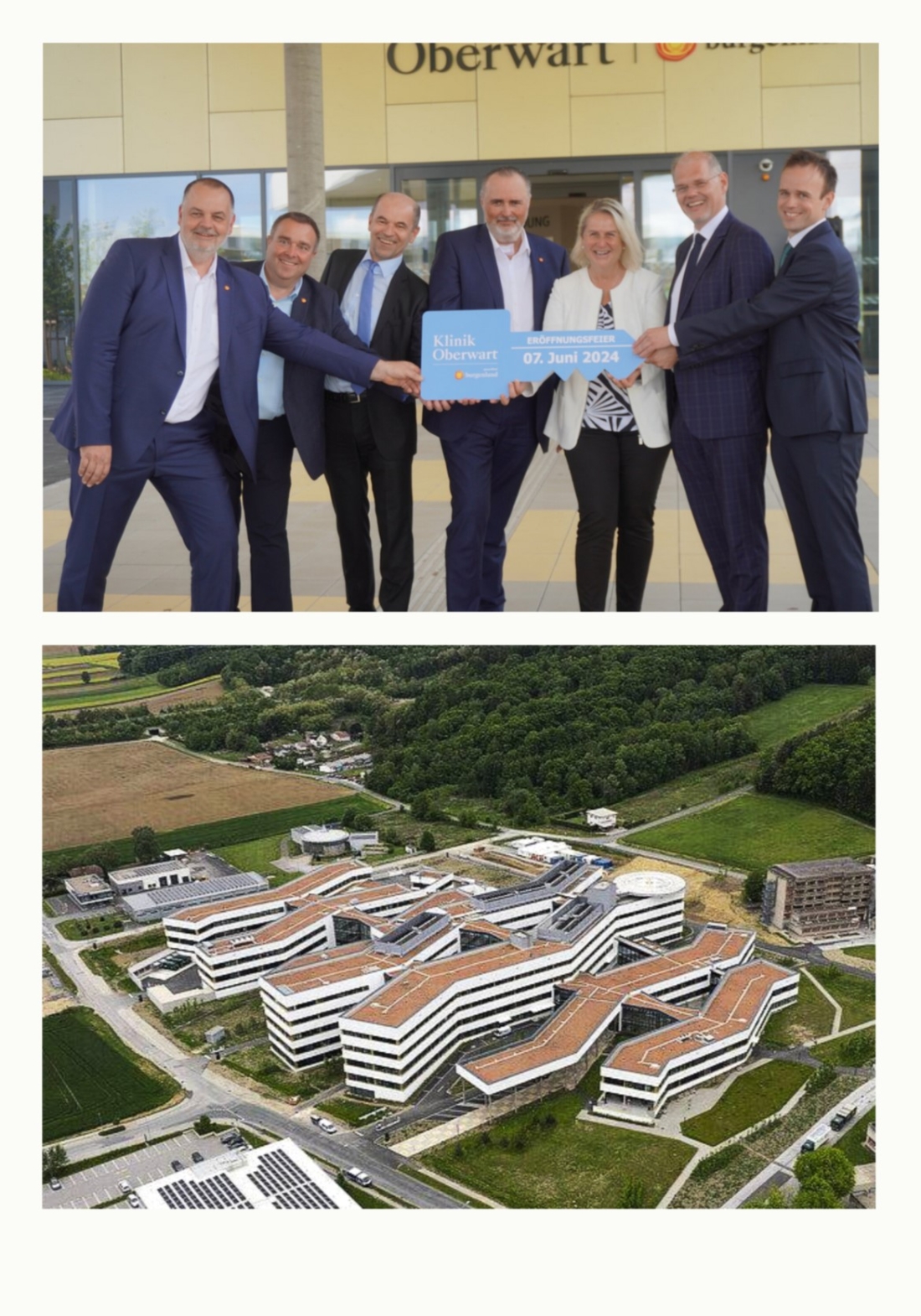 Krankenhaus: Offizielle Eröffnung der Klinik Oberwart(Dornburggasse 90) - Schmidt/Ochsenhofer/Gruber/Doskozil/Gröl/Franz Öller/Seper