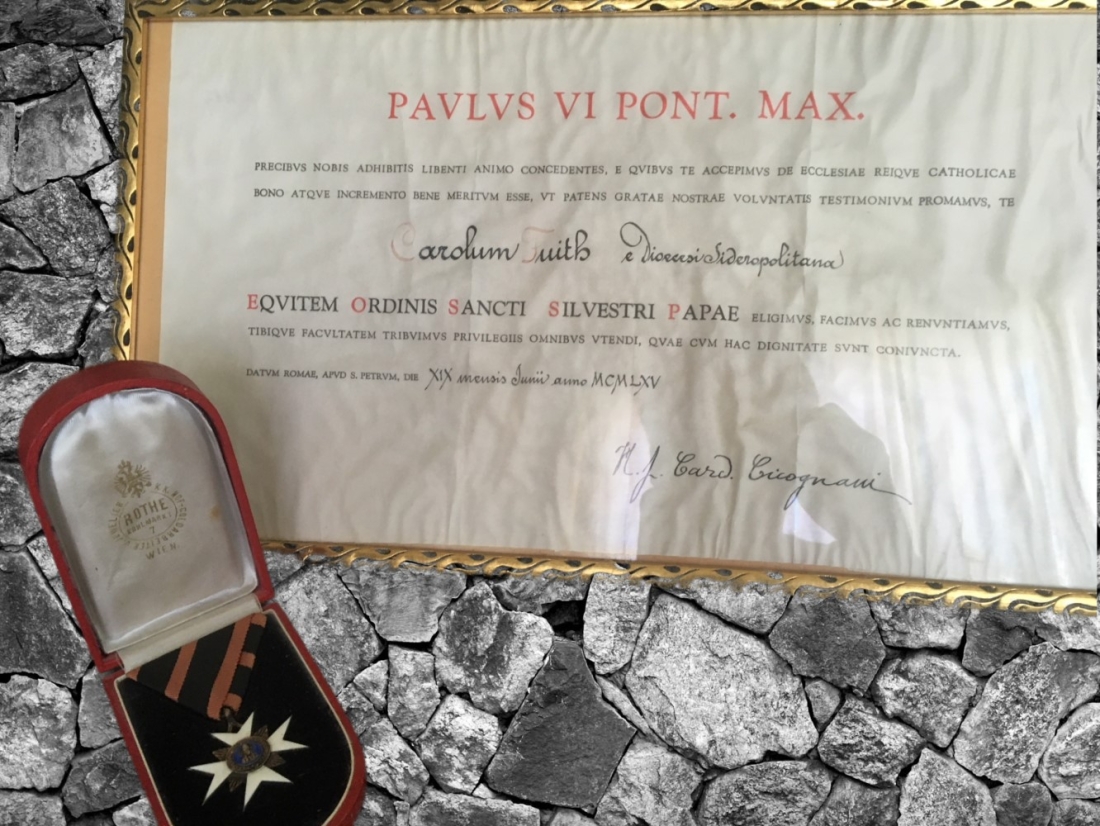 Dr. Karl Fuith: Silvesterorden - verliehen von Papst Paul VI.