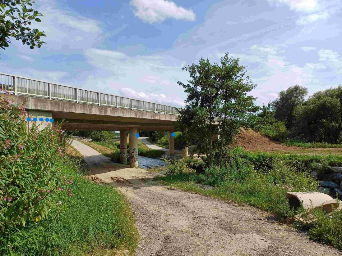 4 Wochen nach dem Hochwasser am 8. und 9. Juni 2024: Bereich Pinkabrücke der B63a