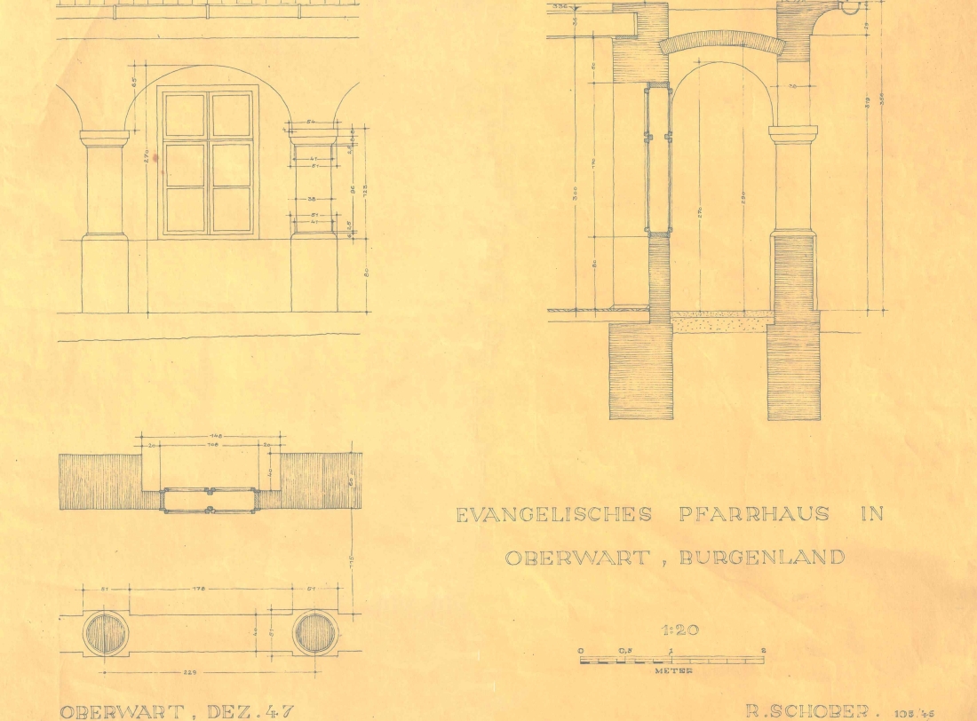 Detailplan Evang. Pfarrhaus AB von Arch. DI Rudolf Schober