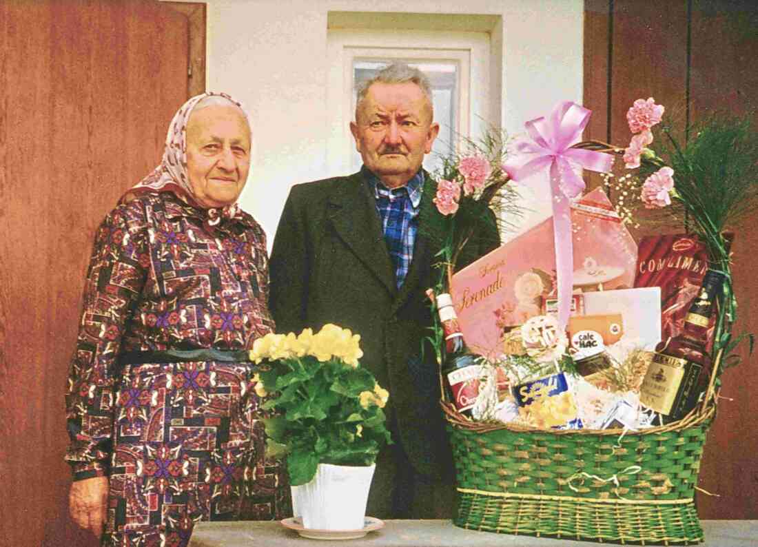 Goldene Hochzeit Michael Balla (*1916/+1999) und Anna Adorjan (verw. Jarics, *1921/+2007) - OW 17/ Steinamangererstraße 133