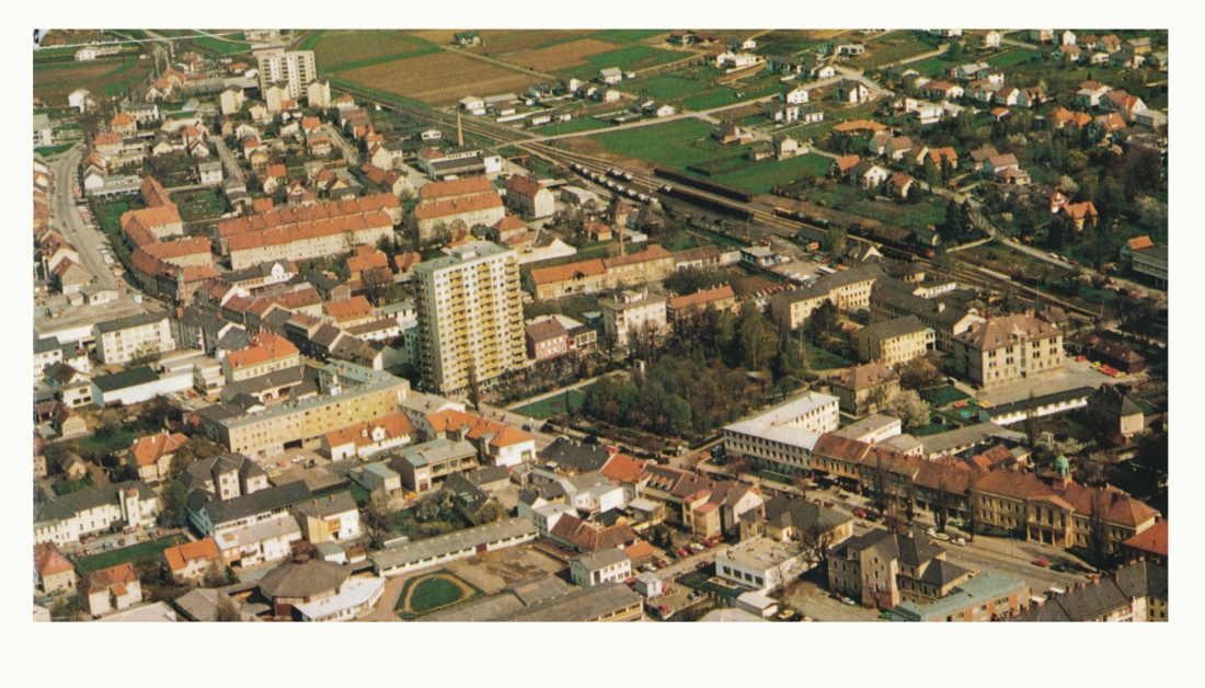 Flugaufnahme/Luftbild: Blick auf´s Zentrum gegen Norden