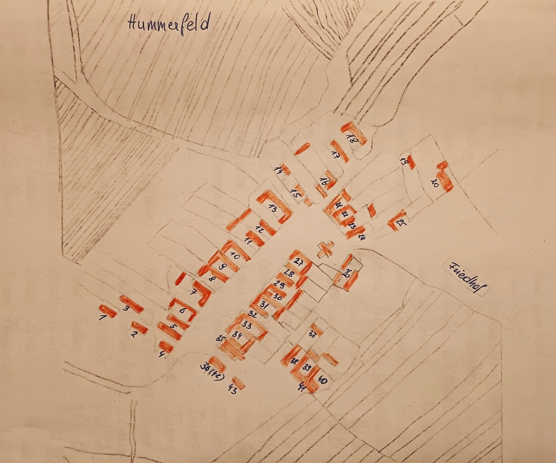 St. Martin: Ortsplan - Bestand 1857