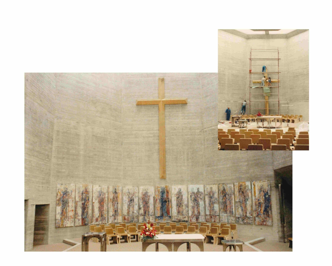 Röm. kath. Pfarre: Arbeiten zur Neugestaltung des Altarraums in der Osterkirche