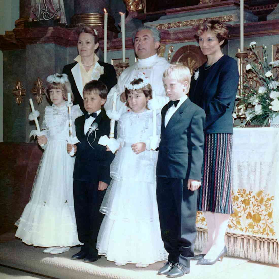Röm. kath. Pfarre St. Martin: Erstkommunion in St. Martin 1986 - Racz/Javoritsch/Mahr/Bernhard/Steszgal/Mikovits/Leirer