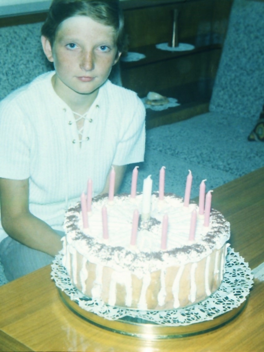 Martin Langer (*1961/+2024) mit seiner Torte zum 12. Geburtstag