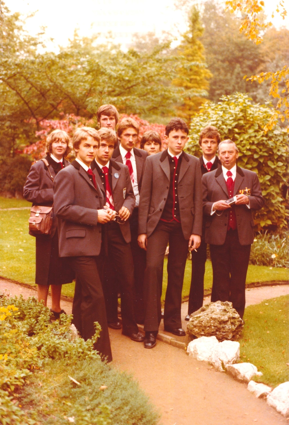 Stadtkapelle: Gruppenfoto im Botanischen Garten Köln im Zuge der Konzertreise zur Österreichwoche in Leverkusen
