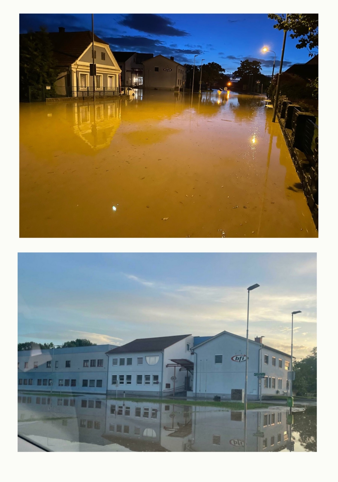 Hochwasser nach enormen Regenmengen am 8. und 9. Juni 2024: Bereich Grazerstraße / BFI