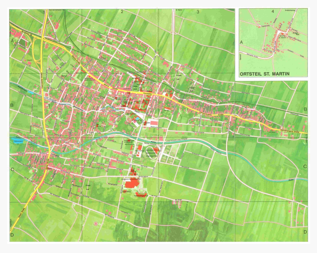 Stadtplan um 1987