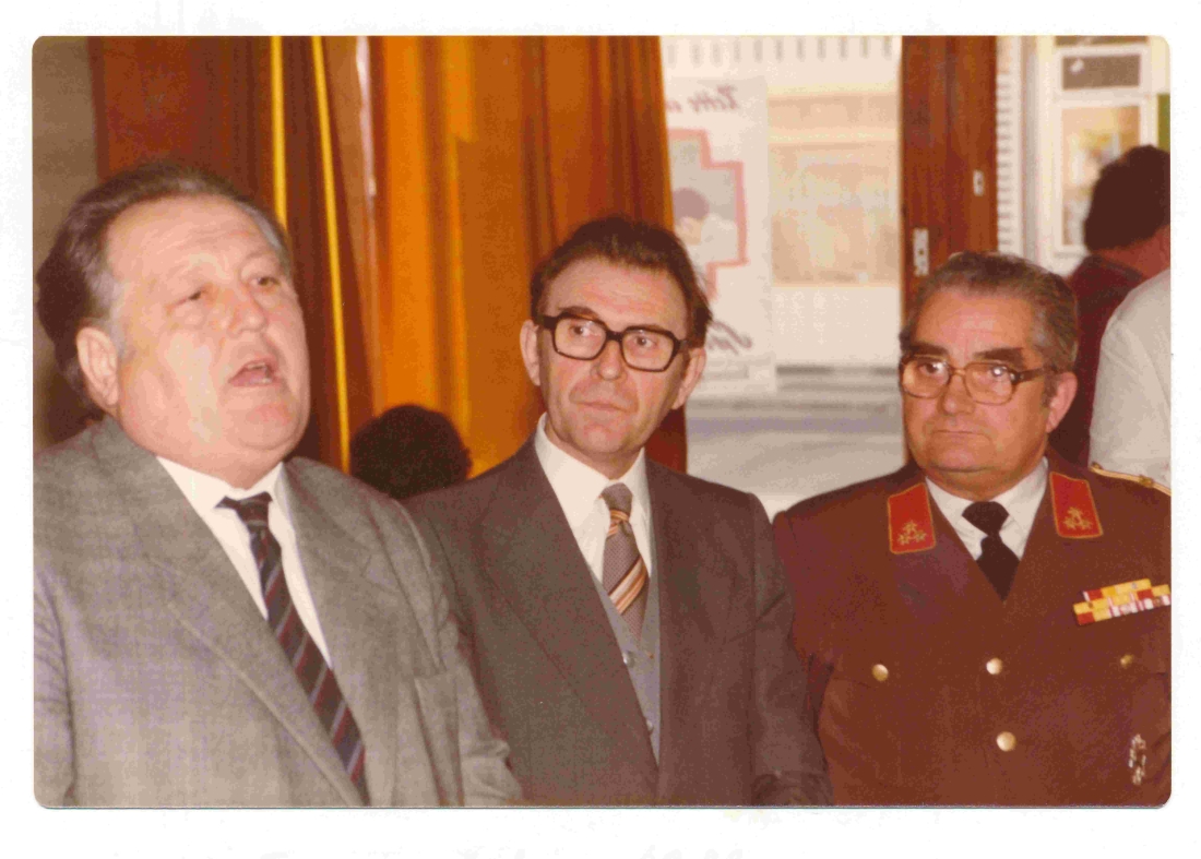 Feuerwehrtag 1983 anlässlich 100 FF Oberwart: BH Kranich bei seiner Ansprache im Rathaussaal - Racz/Heigl