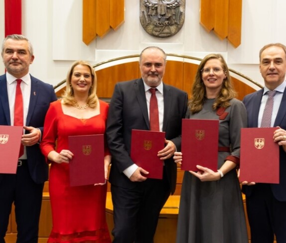 Wahl der neuen Burgenländischen Landesregierung  Doskozil III - Dorner/Winkler/Doskozil/Haider-Wallner/Schneemann