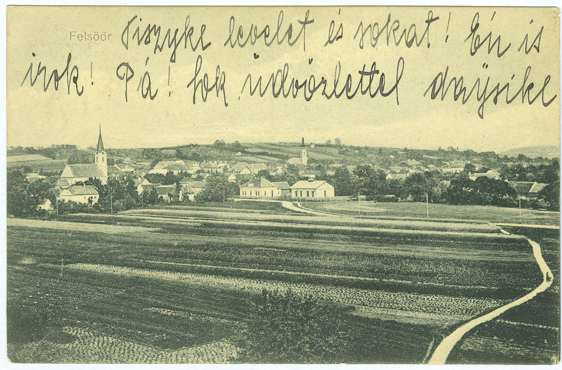 Ansichtskarte: "Felsöör" - Blick über die Graf Erdödystraße in Richtung Osten