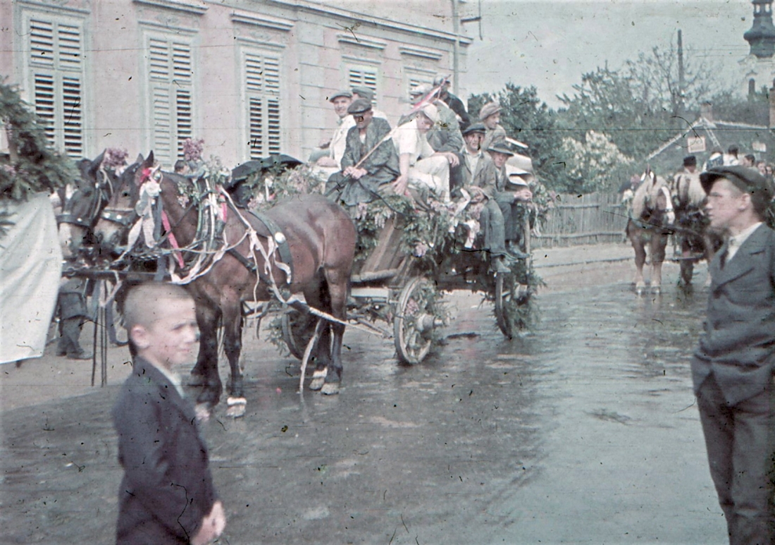 Festzug während der NAZI-Zeit am 1. Mai 1939:  Der Wagen der Müllner