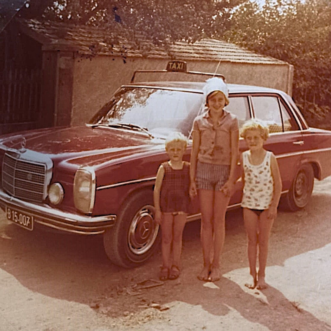 Mit dem Firmenwagen von Taxi-Molnar (Johann Molnar) zu Besuch in Siebenbürgen